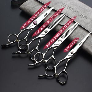 Verktyg LEFTHAND SCISSORS JAPAN 440C NONSLIP WEARRESISTANT NONSUST STYLIST SPECIAL SESTORS Hårsax Ställ in 6 tum hårklipp fina