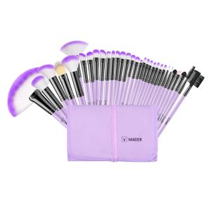 Brushes 32Pcs Professional Purple Makeup Brush Set Soft Fur Beauty Highlighter Powder Foundation Concealer Multifunctional Cosmetic Tool