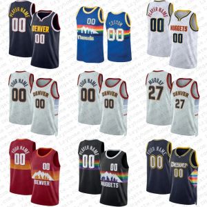 Men Denver''nets''nikola Jamal Murray Jokic Custom Basketball Jerseys Michael Porter Jr Carmelo Anthony Aaron Gordon Bones Hyland Jeff Green