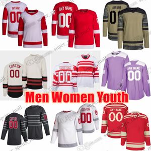 Custom S-6XL Movie College Hockey Wears Джерси 9 Горди Хоу 71 Дилан Ларкин 59 Тайлер Бертуцци 53 Мориц Зайдер 8 Бен Кьяро 48 Алекс Чиассон 18 Эндрю Копп 21 Чарник