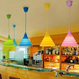 Pendant Lamps Modern Flexible Silica Gel Dining Room Lamp Foyer/Study/Bookshop/Coffee House Indoor Chandelier E27 110-240V Light