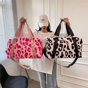 Storage Bags Logo Large-capacity Sports Shoulder Bag Cow Pattern Travel Backpack Dry And Wet Separation Leisure Fitness Light