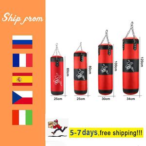 Sand Bag Empty Boxing Sandbag Home Fitness Hook Hanging Kick Punching Bag Boxing Training Fight Karate Punch Muay Thai Sand Bag 230530