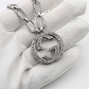 20% off 2023 New designer jewelry bracelet necklace ring interlocking carved pattern pendant men's women's couple