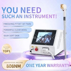 Lasermaskin 2024 CE Certified Ice Platinum 3 våglängd 808nm 755 1064nm smärtfri diodlaser för resultat för bästa hårborttagning