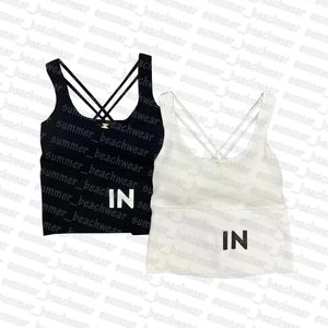 Women Knits Tank Tops Letters Printed Crop Top Summer Gym Fitness Vest Crew Neck Vest