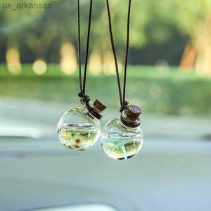 Interior Decorations Car Perfume Pendant Flower Hanging Bottle Auto Rearview Mirror Fragrance Air Freshener Decoration Accessories Girl Gift L230523