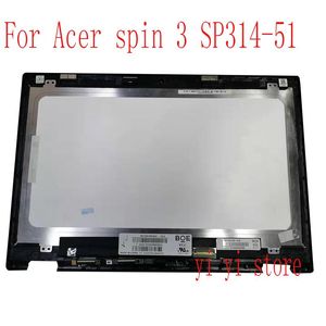 Tela para Acer Spin 3 SP31451 SP31452 Digitalizador de toque de laptop N17W5 LCD Tela Montagem de exibição com quadro