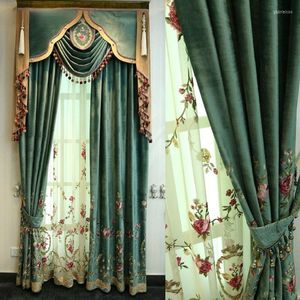 Curtain Luxury Minimalist Modern Embroidery Shading Curtains For Living Dining Room Bedroom.