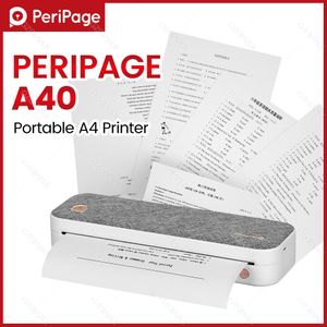 Printers PeriPage A4 Paper Printer Portable USB Bluetooth Wireless Thermal Transfer Label Printer Mobile Printer Document Printing Gifts