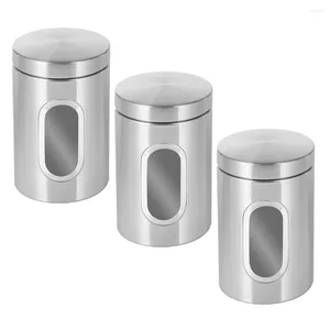 Storage Bottles Jar Sugar Coffee Containers Sets Metal Canister Ground Canisters Bean Airtight