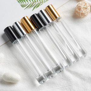 Butelka 5pcs/działka ręcznie robiona 10 ml przezroczysta szklana butelka do ładowania butelki z butelką podróżną szklaną butelkę do rozpylacza butelka pusta