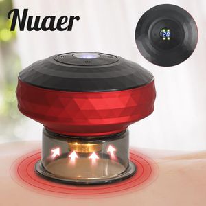 リラクゼーションNuaer Electric Cuppingマッサージスマートパワーマッサージャーグアシャスクレイピングバキューム缶吸引カップIR加熱脂肪バーナースリミング