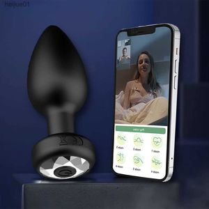 Взрослые игрушки Anal Plug App Bluetooth Butt Butt Vibrator для женщин на длинные дистанции беспроводной дистанционное управление задницей Женские мужские сексуальные игрушки L230518