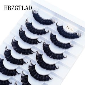 False Eyelashes Lashes 8 Pairs DD curl Russian Strips Faux Mink Makeup 3D Natural Extensions 230530