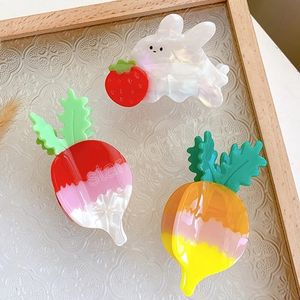 Cute Colorful Carrot Rabbit Hair Claw Clips Girly Acetate Acetic Acid Crab Hair Clip Catch Crab Clip Hair Accessories