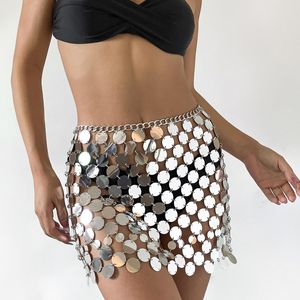 Elbiseler H80S90 Yeni Seksi Parti Kulübü Aksesuarları Vücut Zinciri Kadınlar Bling Bling Akrilik Sapırlı Etek Moda Shapewear Beach Mayo