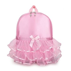 Ryggsäckar Syzm Lovely Pink Girl Ryggsäck Fantastiskt Ballet Gaze kjol Decoration Barndans axlar väska Little Schoolbag 230531