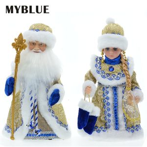 Objetos decorativos Figuras do ano 30 cm de natal ornamentos elétricos Papai Noel Snow Maiden Dancing Darque Decoração para Home Navidad 230530