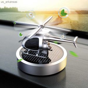 Araba Parfüm Otomatik Alaşım Hava Sınıfı Outlet Havalandırma Parfüm Difüzör Otomatik Güneş Güç Dönen Uçak Helikopter Kokusu L230523