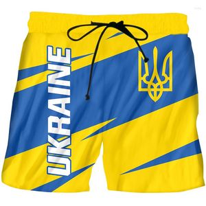 Mäns shorts 3d Ukraina män sublimering tryck kvinnor kläder knä avslappnad kärlek flagga korta byxor släpp anpassade