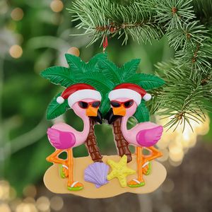 Maxora Flamingo Vogels Vakantie Paar Gepersonaliseerde Kerst Ornamenten Schrijf Eigen Naam Voor Minnaar Valentijnsdag Geschenken