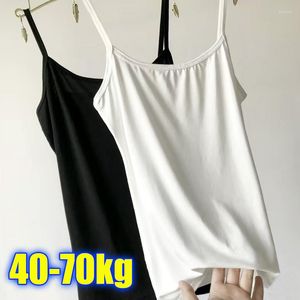 Camisoles & Tanks Women Solid Color Summer Girl Sexy Strap Cotton Sleeveless Thin Camisole Vest Top Simple Base Tops Female Undies