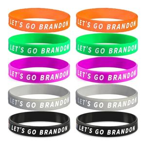 Favore di partito 5 colori Lets Go Brandon Sile Bracciale Cinturino in gomma Elezione presidenziale Regalo Cinturino da polso Drop Delivery Home Garden Dh76C