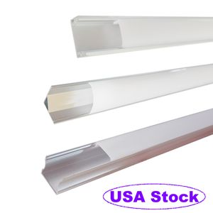 Aluminiumkanal für LED-Streifenlichter, U-förmiger Aluminium-LED-Kanal mit Opaldiffusor, verschraubten Endkappen und Montageclips, LED-Aluminiumprofil-Kühlkörper Oemled