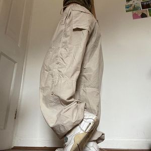 Kvinnors byxor capris kvinnor avslappnade joggar tekniska överdimensionerade solida låg midja dragsko baggy byxor y2k mode brett ben last streetwear 230530