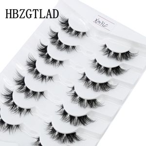 False Eyelashes Clear Band Lashes Natural Long 3D Wispy Mink Lightweight Invisible Fluffy Eye 7 Pairs Fake 230530