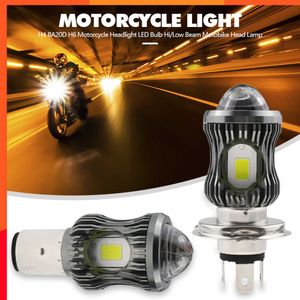 New Motorcycle Headlight LED BA20D H6 H4 Bulbs Hi Lo beam Moto LED Motorbike Headlight Lamp Dual Color White 12V 3500M Car