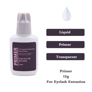 Pinsel 1 Flasche Clear Liquid Primer für Wimpernverlängerungen Kleber 15G falsche Wimpernverlängerungen Klebstoff Korea Make -up -Werkzeuge Professioneller