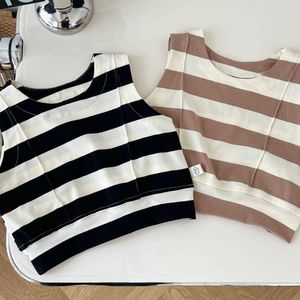 Clothing Sets Boy Outfit Cotton Striped Vest and Short Pants Pieces Summer Children Back To School Kids