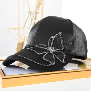 Bollmössor 2023 Summer Baseball Cap för kvinnor Rineston Merceriserad bomullsfjäril Sun Hat Gorras andas Chapeau Femme