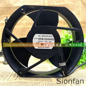 Pads For Delta 17CM 17050 24V 1.70A EFB1524VHG 24V inverter waterproof fan Test Working