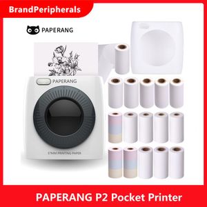 Skrivare Paperang P2 Pocket Printer 300DPI BT Trådlös skrivare Portable Thermal Printer For Photo Picture kvittoetikettklistermärke