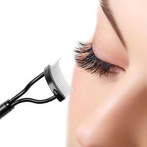 Borstar 3st/Lot Foldble Eyelash Curler Metal Eyelash Brush Comb With Metal Teeth Mascara Curl Lightweight Beauty Makeup Cosmetic Tool