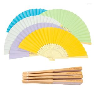 Party Favor Personalized Folding Paper Hand Fan Fold Vintage Fans bröllop gynnar baby shower presentdekoration