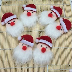 Julekorationer härligt tyg Santa Claus levererar mini söt dockhuvud barn strumpor 6x9 cm tillbehör släpp leverans hem ga dhtxj