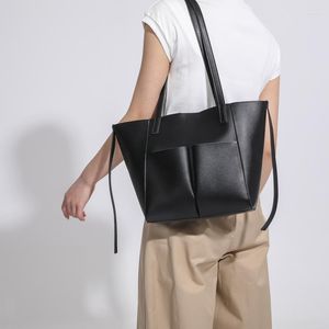 Akşam çantaları yüksek kaliteli deri dizüstü bilgisayar çanta bayanlar evrak çantası basit el çantası üst marka kadın omuz büyük kapasiteli tote seyahat
