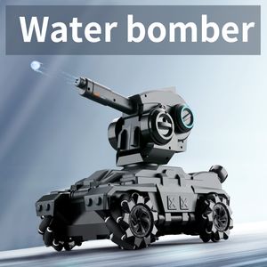 Super Large RC Tank Water Bomber Battle Launch Cross-country Tracked Remote Control Vehicle Water Gun Tank Hobby Toys for Kids