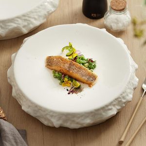 Plates Ceramic Dishes Advanced Sense Western Creative Flat Plate El Ritual Tableware Decoration