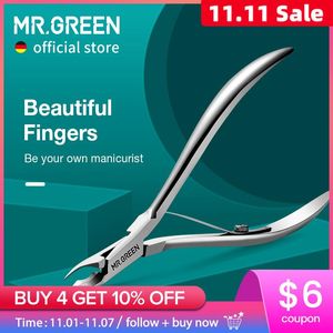 Kits Mr.green Nail Cuticle Nipper Manicure Scissors Stainless Steel Tweezer Clipper Dead Skin Remover Scissor Pusher Tool Trimmer