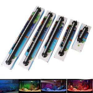 Lysningar EU/US Plug 1246cm 5050 RGB LED Aquarium Air Bubble Light Fish Tank Bar Light Aquatic Submersible Lamp Waterproof SureGeation