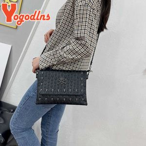 Small Shoulder Handbag Messenger Yogodlns Bag Rivet Skull Hot!female Women Pu Leather Summer Purse Wild Designer Hand Bags