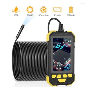 8mm Dijital Endüstriyel Uzak Focus Endoskop HD 1080P 4.3 inç LCD Ekran IPS Handholod IP67 Su Geçirmez Yarı Rigid Kablo Borescope