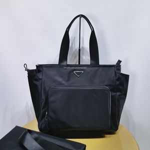 10A Quality Designer Re-Nylon Baby bag Totes 36cm Cross Body Bag Canvas Women Large Shoulder Messenger Purses Saffiano Black Color Free Shipping