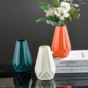 Vasi Vaso di fiori in plastica Decorazione Decorazione di nozze decorativa nordica Erba di pampa per bouquet di fiori