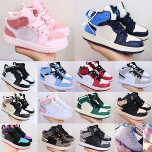 kids shoes 1s UV black 1 shoe boys Mid high sneakers designer basketball blue trainers baby kid youth toddler Green children girls outdoor sport sneaker UNC Chicago